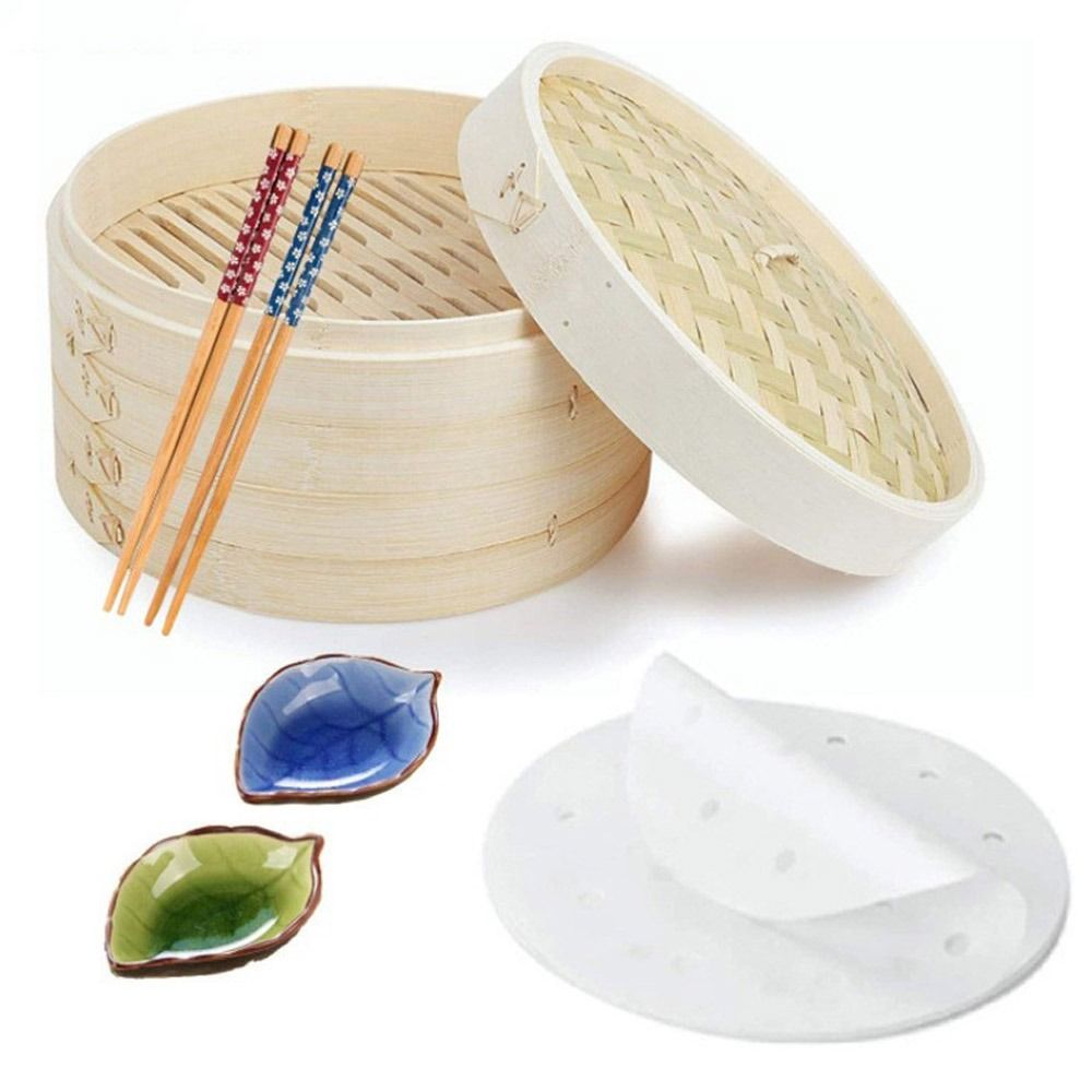 Bao Steamer Bamboo - Vaporera China de Bambú para Dim