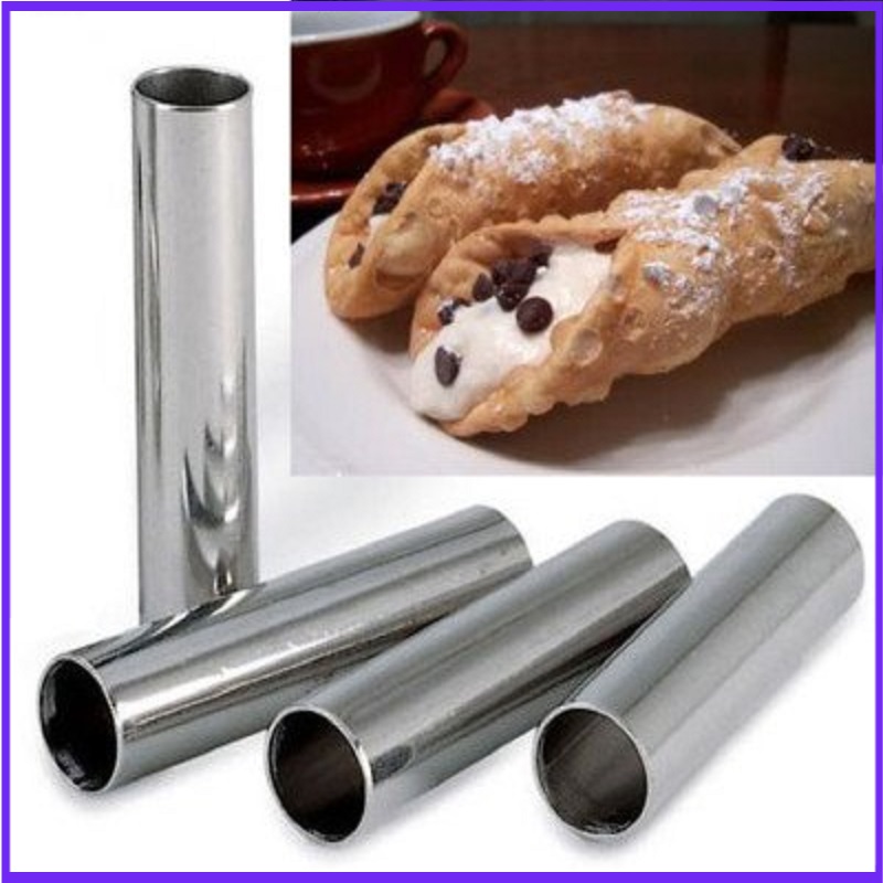 Danish Pancake Pan - Formas de Cannoli de aluminio, 4