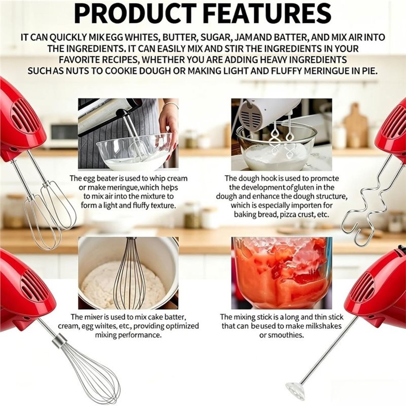 A92G HOT-Juego de varillas mez - Kitchenaid Mixer Hand Mixer reseña y precio