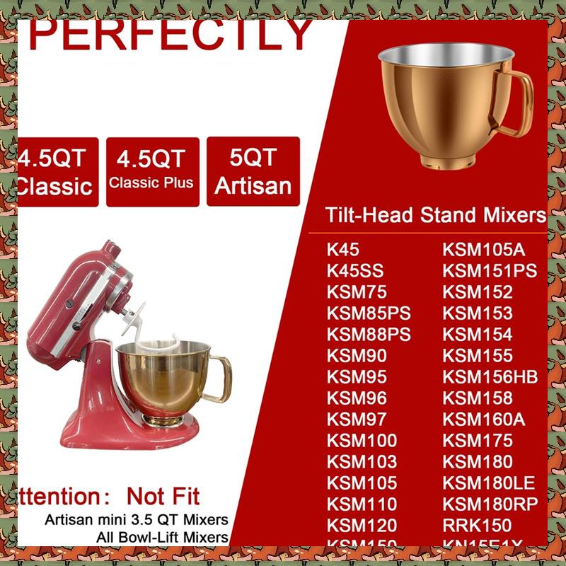 ABLQ-cuenco mezclador de acero - Kitchenaid Mixer Artisan 5Qt reseña y precio